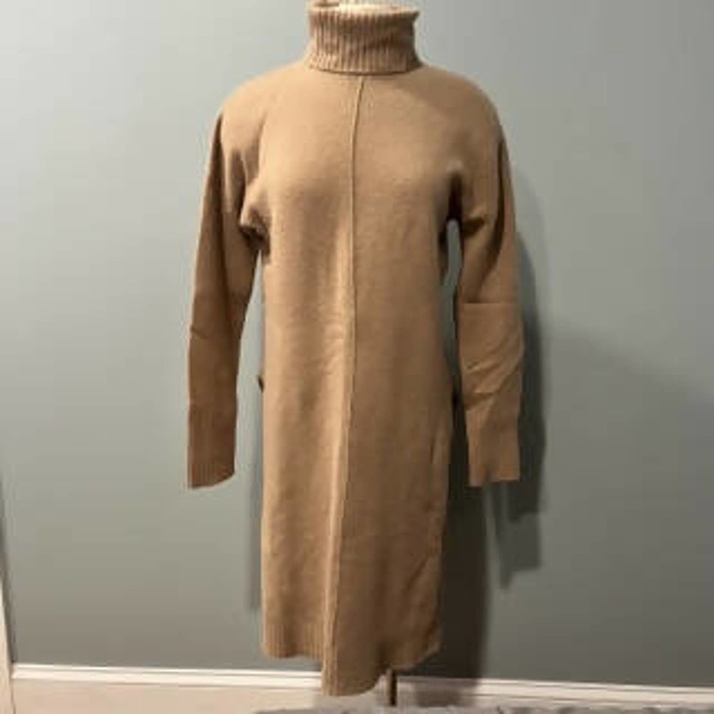Naadam Cashmere dress Size XL Turtleneck Side Slits - Picture 1 of 7